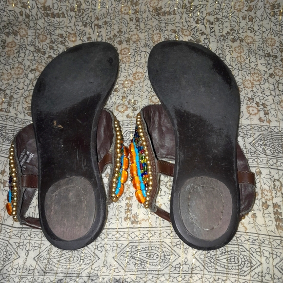 Steve Madden Gladiator Style Ornate Beaded Sandals Women's Size 6.5 - Picture 11 of 11